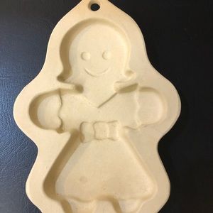 Vintage 1995 Superstone Gingerbread Man Stoneware 6,5 In Cookie Mold By
